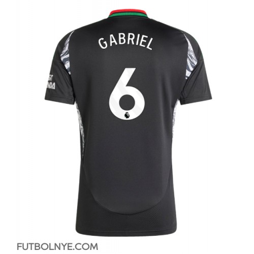 Camiseta Arsenal Gabriel Magalhaes #6 Visitante Equipación 2024-25 manga corta